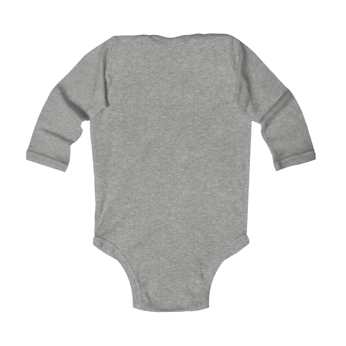 Infant Bodysuit — “Born to Fish” Woodland Fish Graphic Long Sleeve Baby Onesie