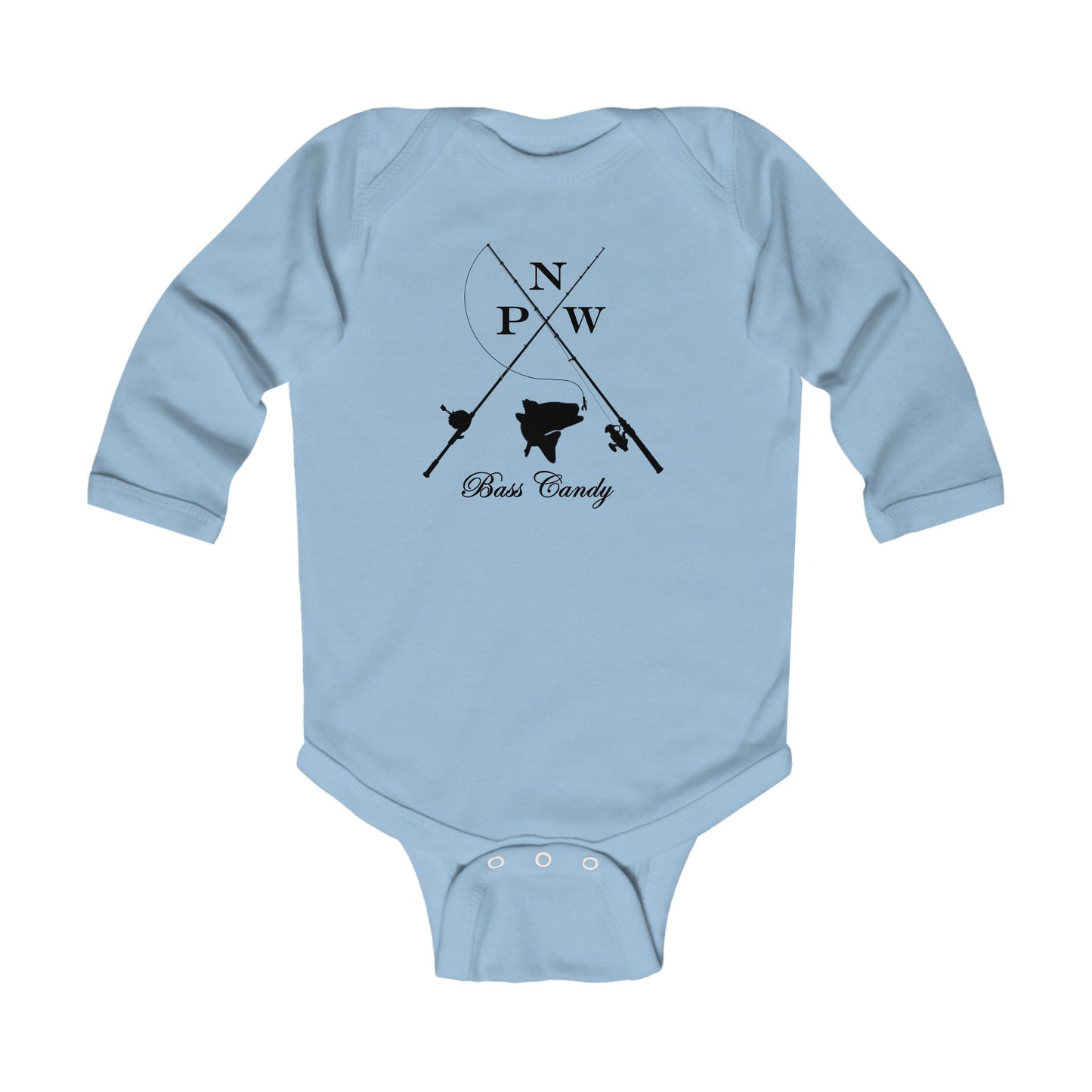 Northwest Bass Baby Bodysuit – 'NW Bass Country' Fishing Infant Onesie