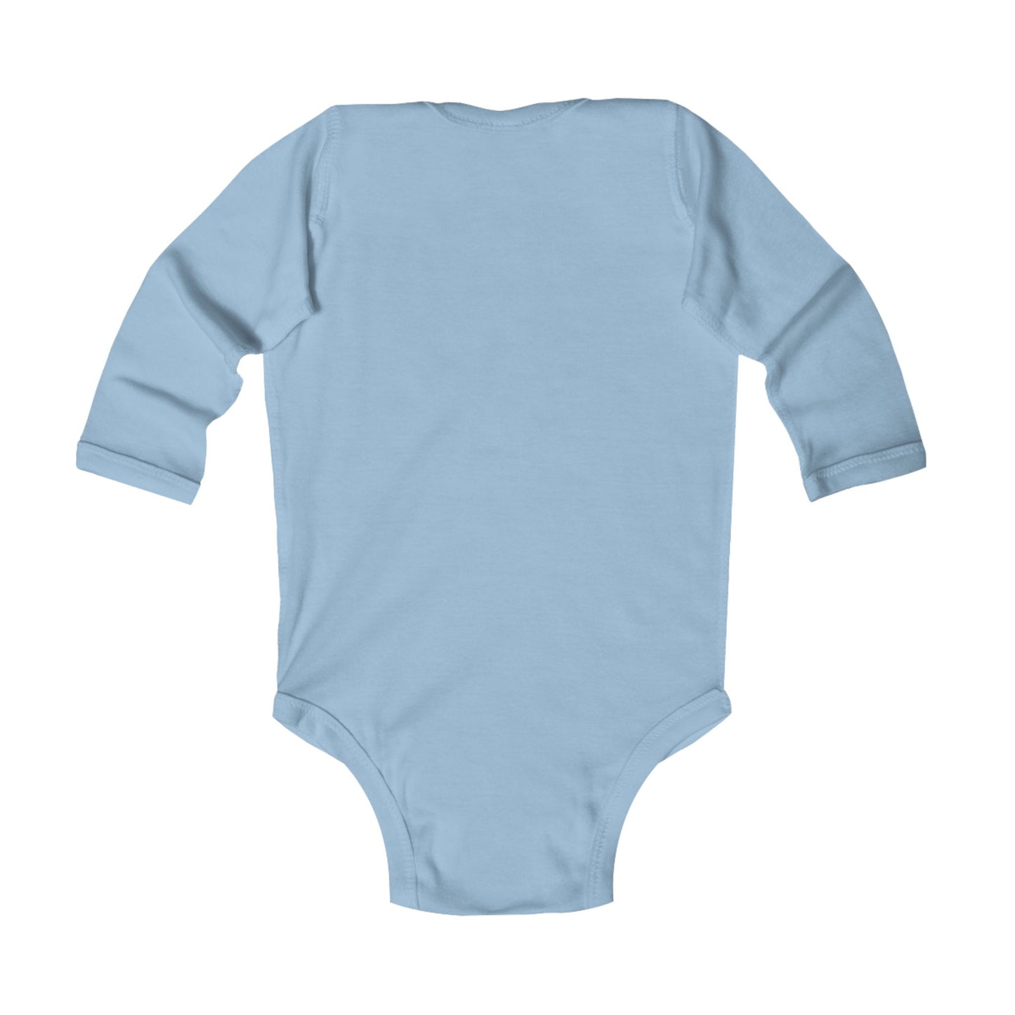 Infant Bodysuit — “Born to Fish” Woodland Fish Graphic Long Sleeve Baby Onesie